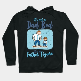 Dad Bod | Dim Gray And Blue Text Funny Dad Hoodie